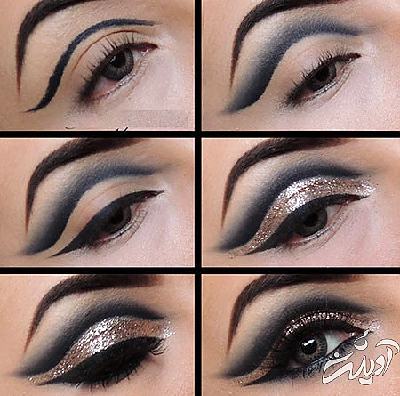 آرایش چشم کات کریس, مدل سایه چشم خطی, نحوه انجام آرایش چشم کات کریس